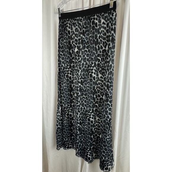 Express Leopard Maxi Skirt, Black, Gray & White, Sz: SP, 61-00 - Picture 3 of 16